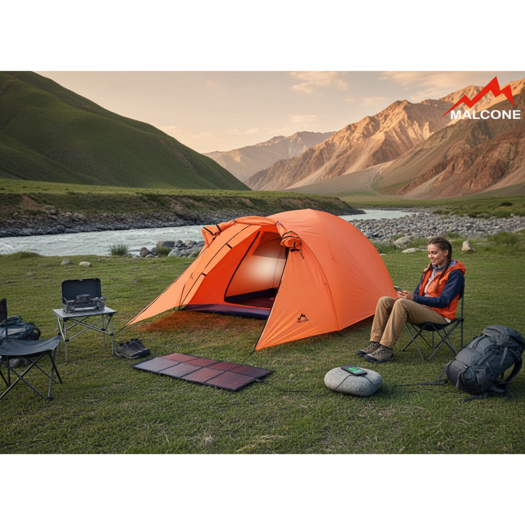 Tenda dome 4-5 org double layer Snile Malcone (Lengkap)