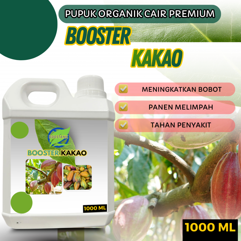 BOOSTANIK - Pupuk Booster Organik Cair / Booster KAKAO  Organik 500ML PELEBAT BUAH KAKAO