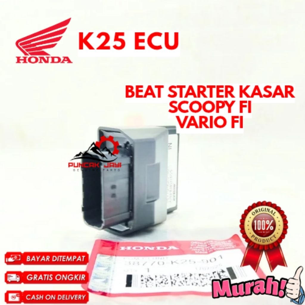 ECU ORIGINAL HONDA KODE K25, ECU BEAT STARTER KASAR, ECU SCOOPY FI, ECU VARIO FI