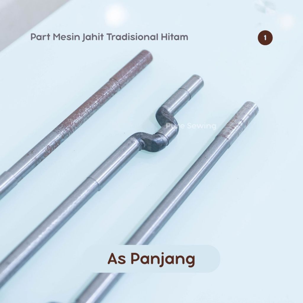 P/N 1 As Panjang Mesin Jahit Tradisional Mesin Butterfly Singer Hitam Jadul / Sparepart Mesin Hitam 