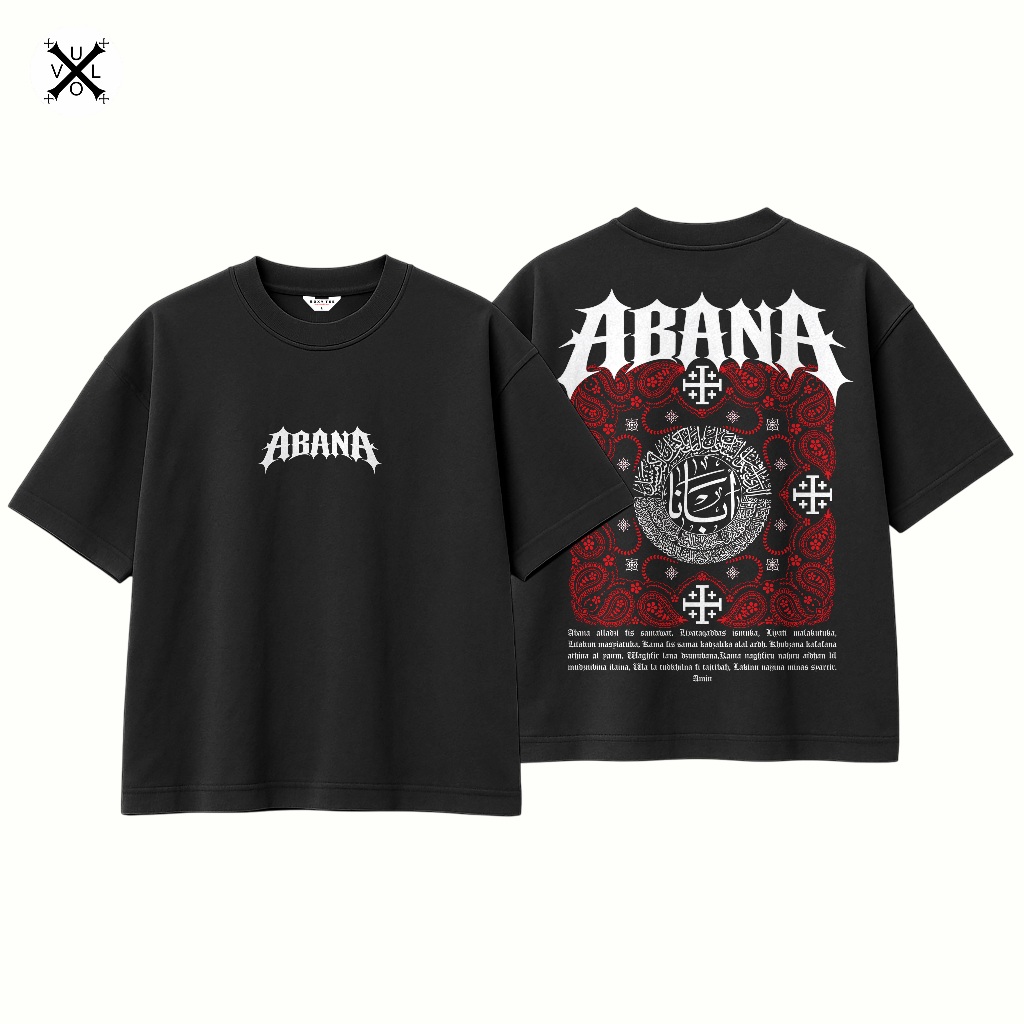Kaos Rohani Doa Bapa Kami Bahasa Arab - Boxy Oversized Unisex, Cotton Combed 24s 200+GSM