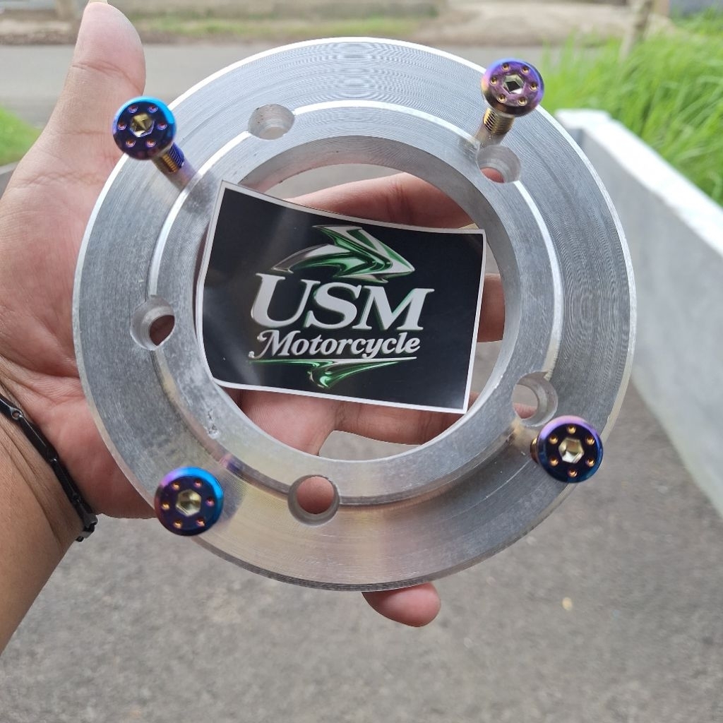 Plendes adaptor cakram belakang velg vnd mx king lubang 5vrossi copy rcb lubang 4 jupiter mx new 135