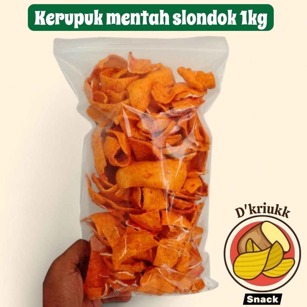 KERUPUK SLONDOK MENTAH MERAH 1Kg Slondok Pedas Manis Kerupuk Selondok Pedas Manis Mentah