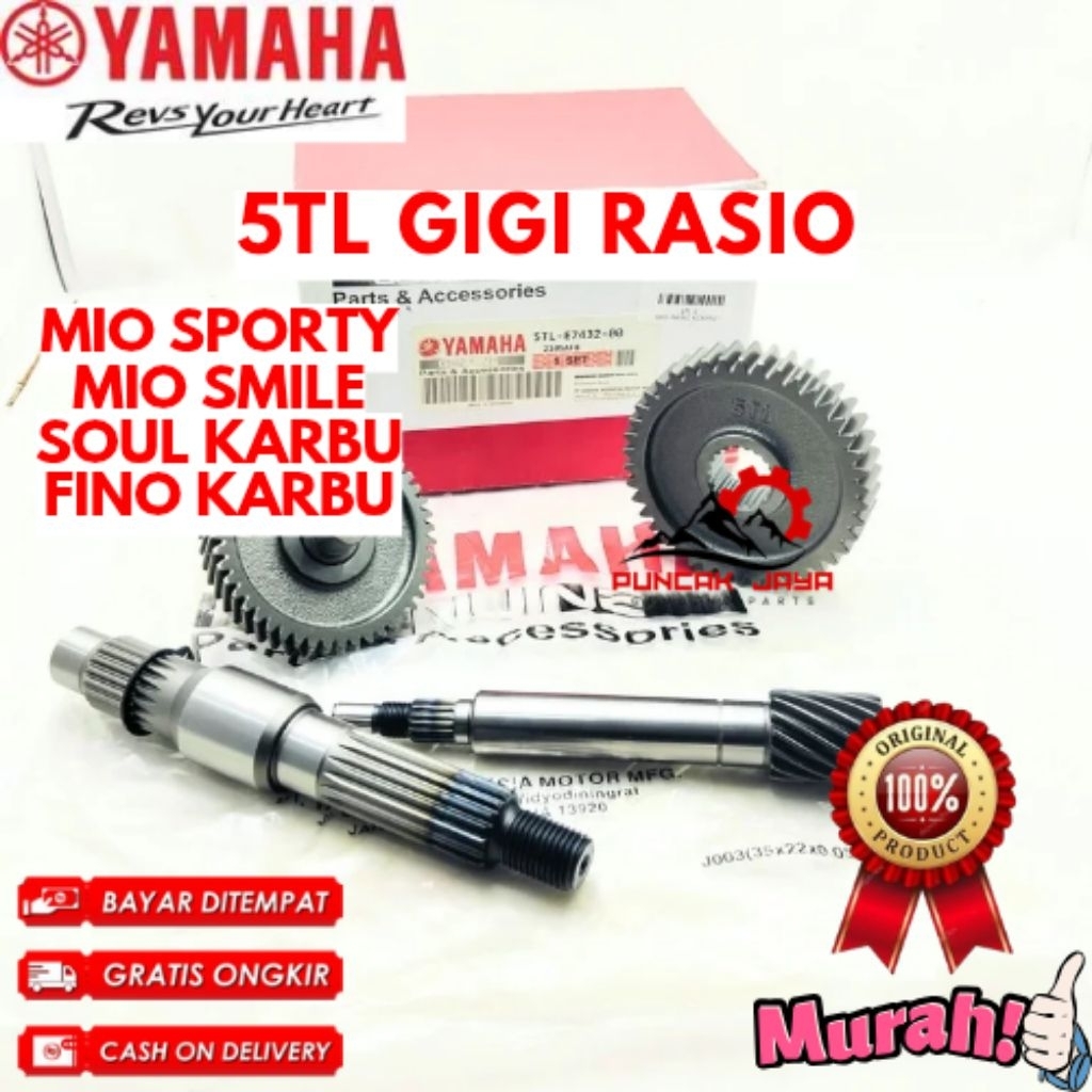 GIGI RASIO ORIGINAL YAMAHA KODE 5TL, GIGI RASIO MIO SPORTY, GIGI RASIO MIO SMILE, GIGI RASIO SOUL KA