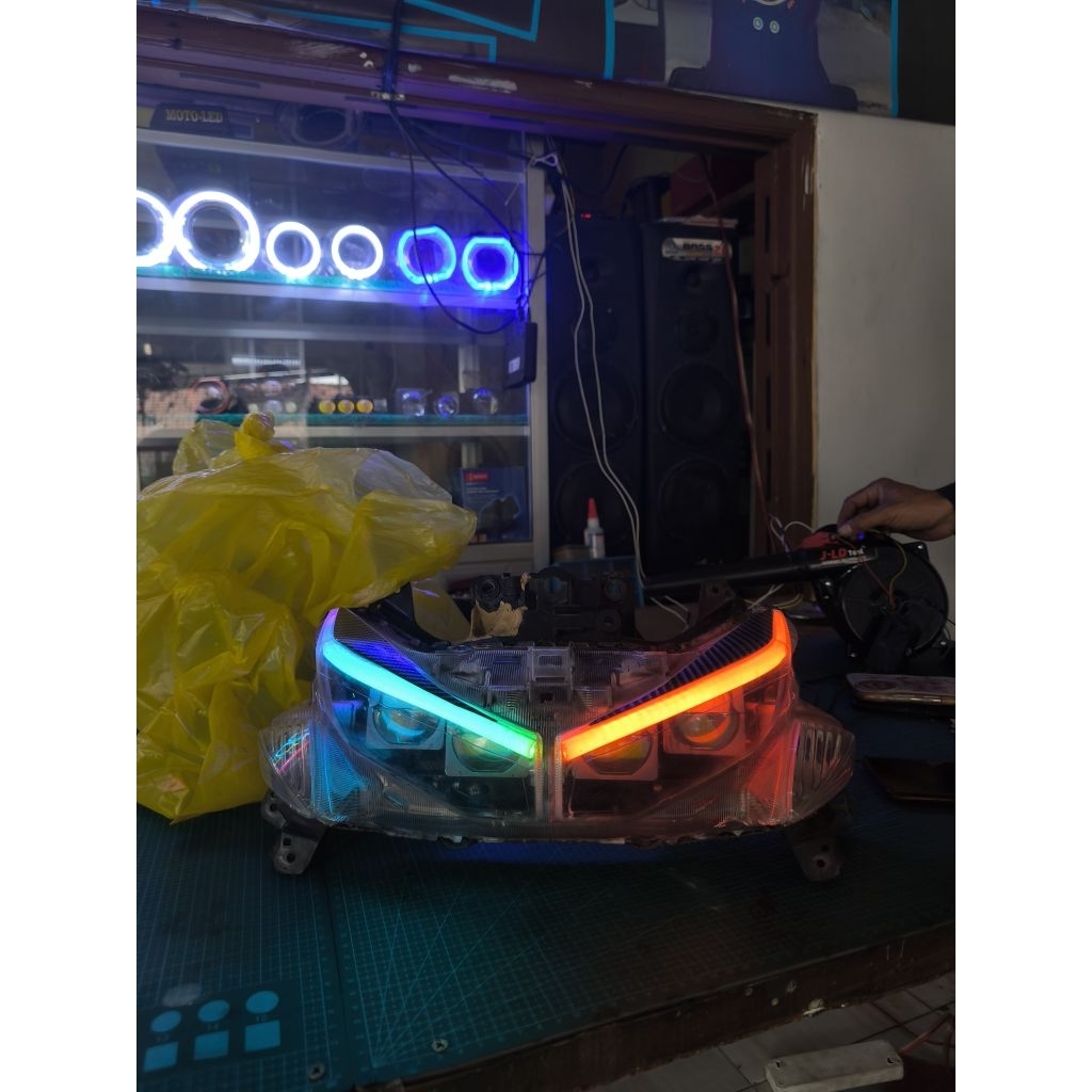 Headlamp Yamaha Aerox old full custom siap pakai
