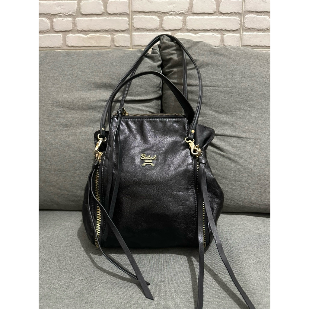 Tas bahu wanita kulit asli Salad