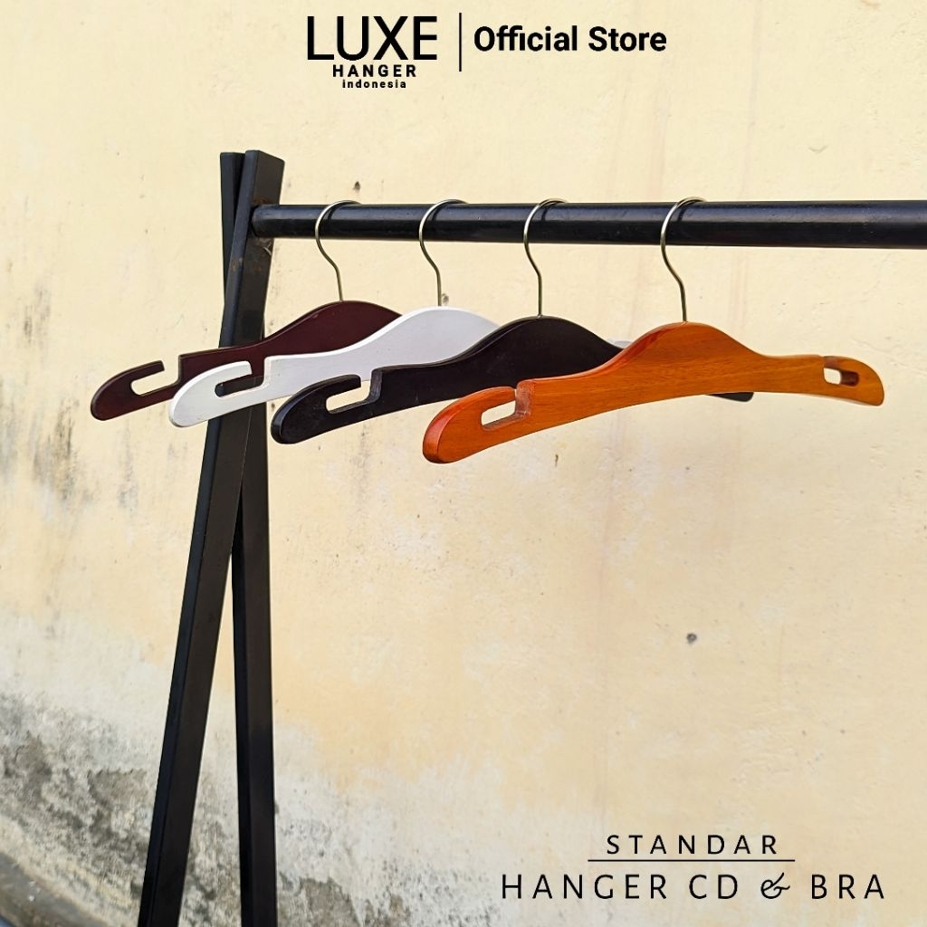 STANDAR - hanger kayu gantungan bra dan cd