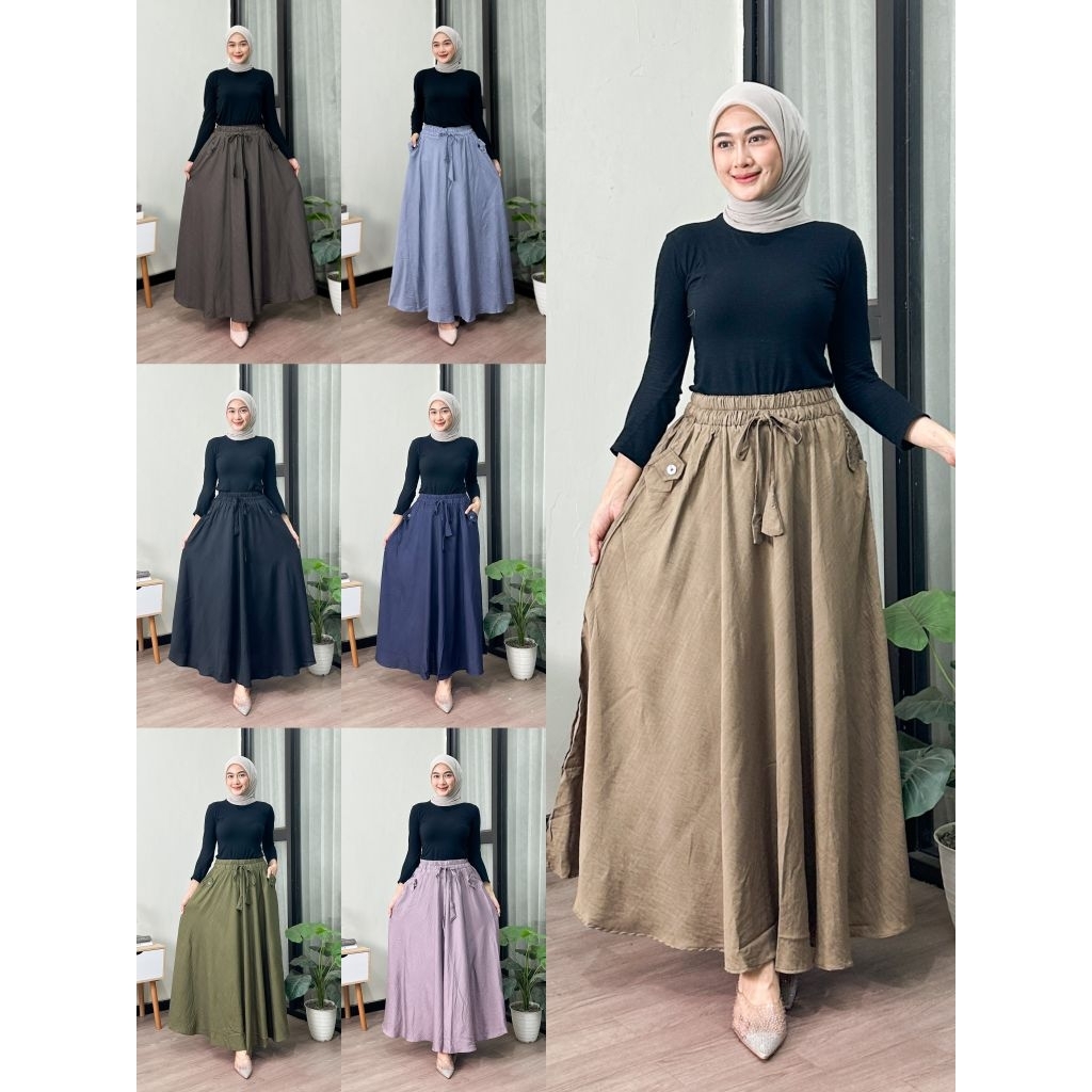 rok lebar payung - rok lebar jumbo - rok lebar pololinen - rok payung premium - rok lebar termurah -