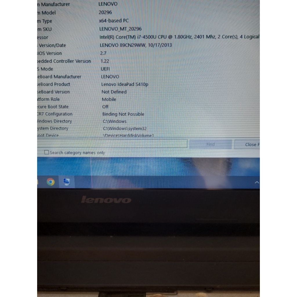 MOTHERBOARD LENOVO IDEAPAD S410P INTEL CORE I7 - 4500U