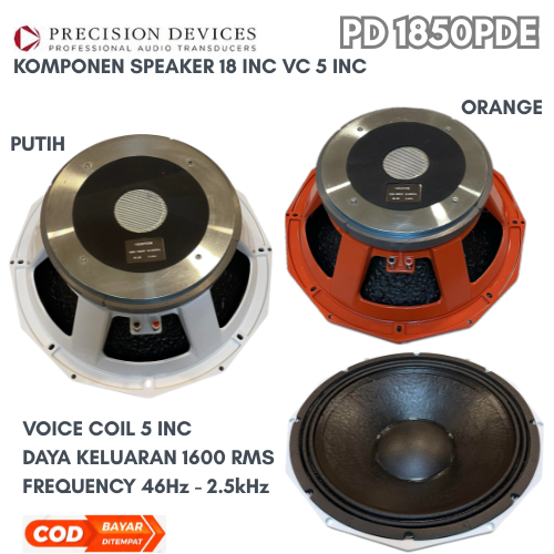 Component Speaker PD1850 Speaker Komponen pd 1850 White & Orange