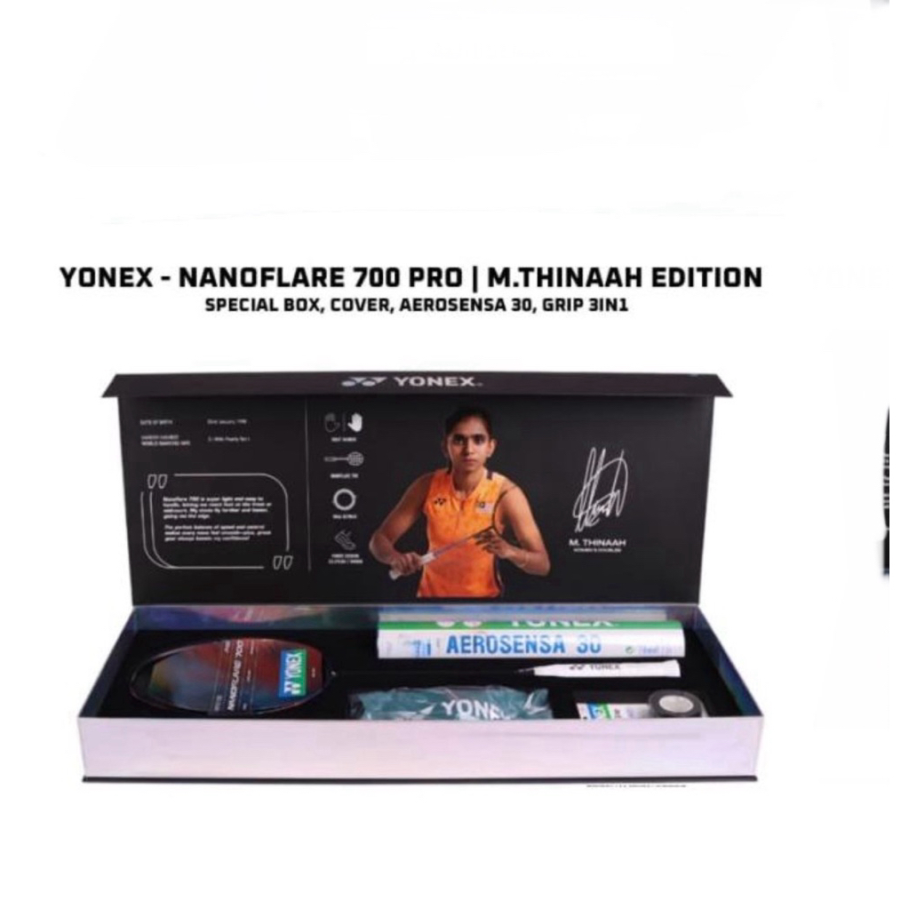 Box Limited Raket Badminton Yonex Nanoflare 700 Pro M.Thinaah Limited Special Box