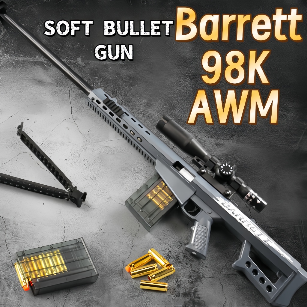 -IKIAELO- 98K Barrett AWM Anak-anak Bermain Tembak Luar ruangan Mainan Anak-anak Mainan Luar ruangan
