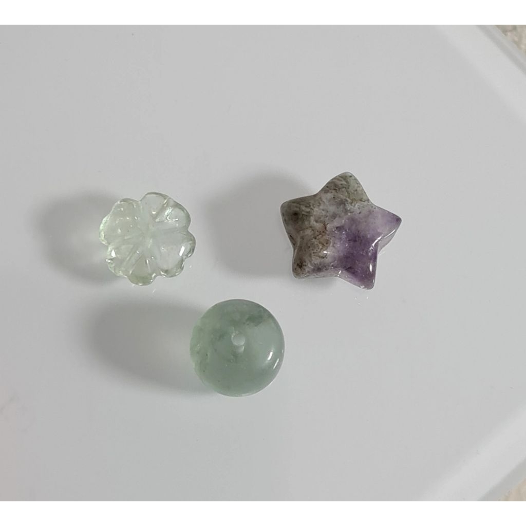 [PAKET SPACER HEMAT] Natural Kristal Spacer Crystal Manik karakter pembatas untuk gelang, kalung, DI