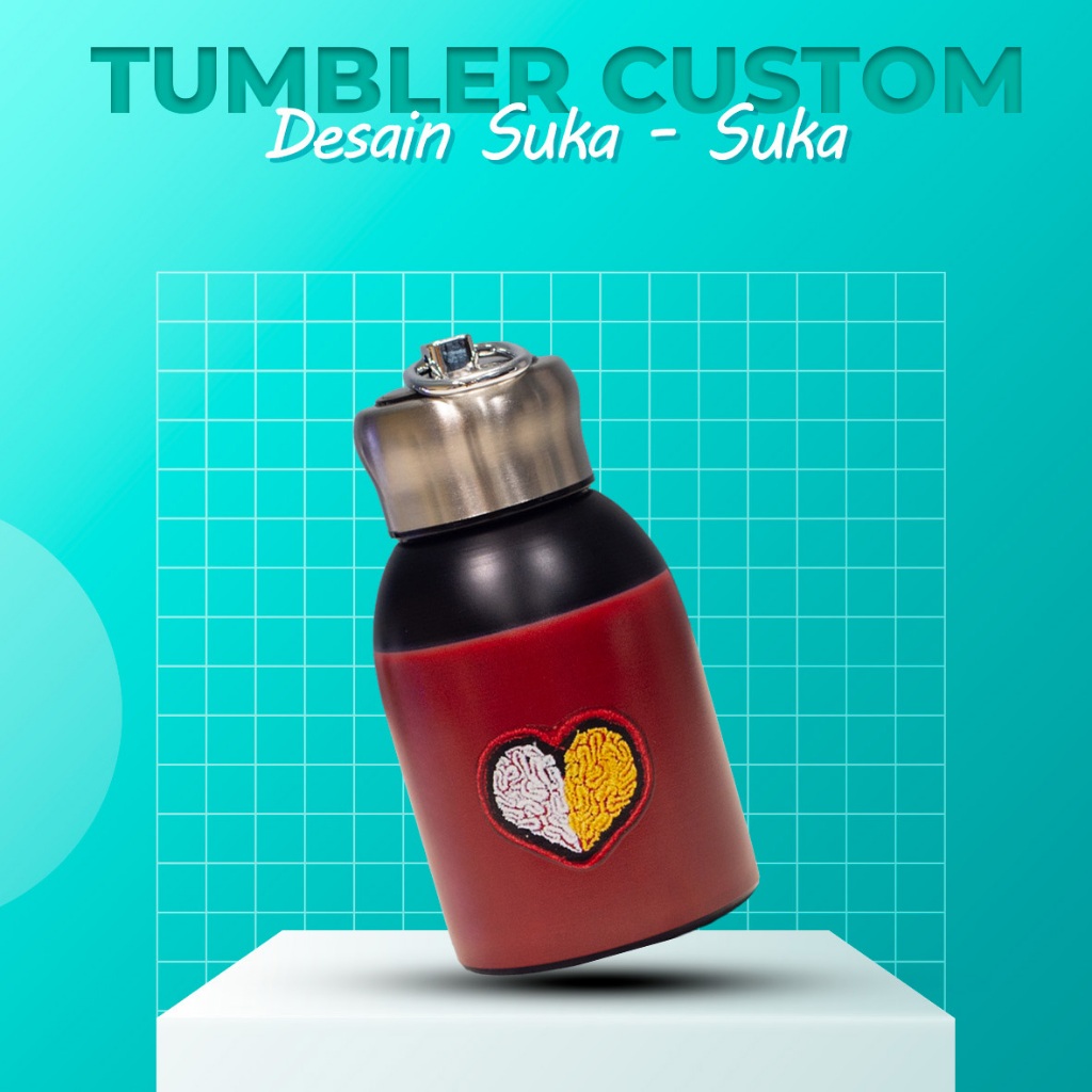 Custom print uv TUMBLER MINI coffe 280ml botol air minum kopi stainlees