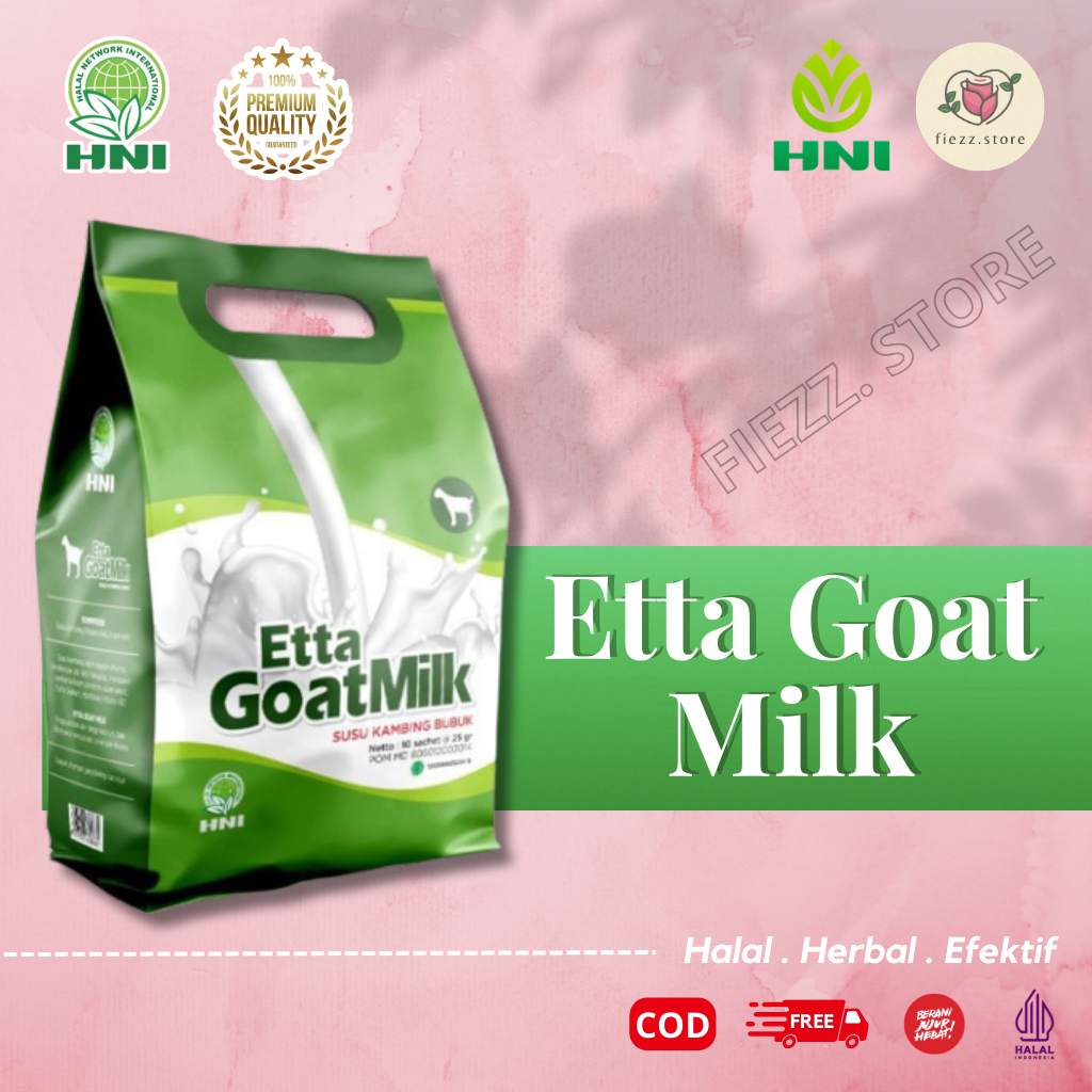 Etta Goat Milk Susu EGM Kambing HNI HPAI, Kandung 94,6% Susu Kambing Asli, EGM HNI HPAI