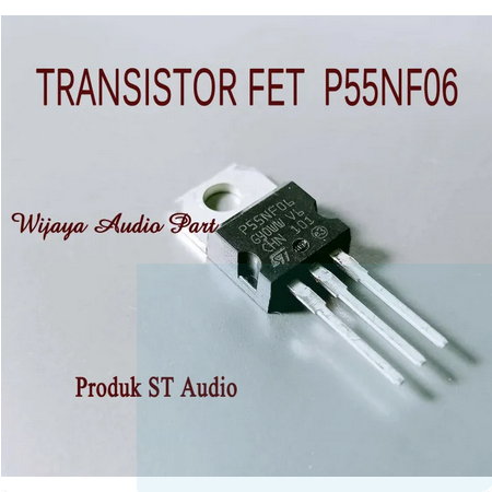 1 BUAH TRANSISTOR FET 55NF06 KECIL ST MOSFET 55NF06
