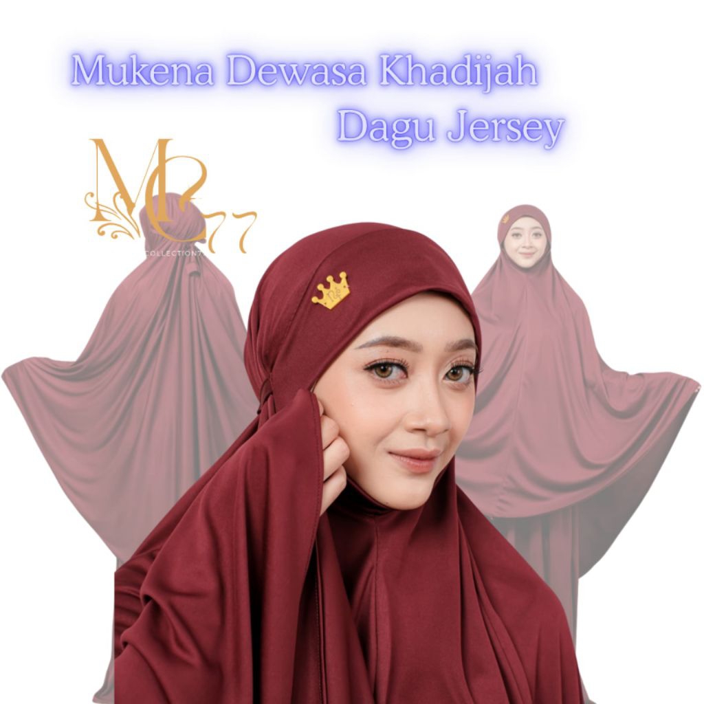 Mukena Dewasa Khadijah Jersey Malaysia Jumbo Premium