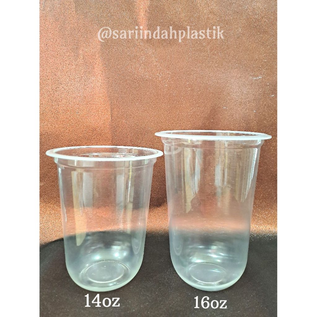 GELAS PLASTIK HOKKA-KU 14 OZ 16OZ OVAL/CUP OVAL HOKKA