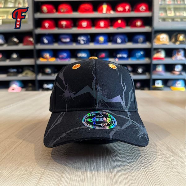 Topi New Era Angel x Dragon Ball Thunder Collab Anime Reflective Black Dad Cap Original