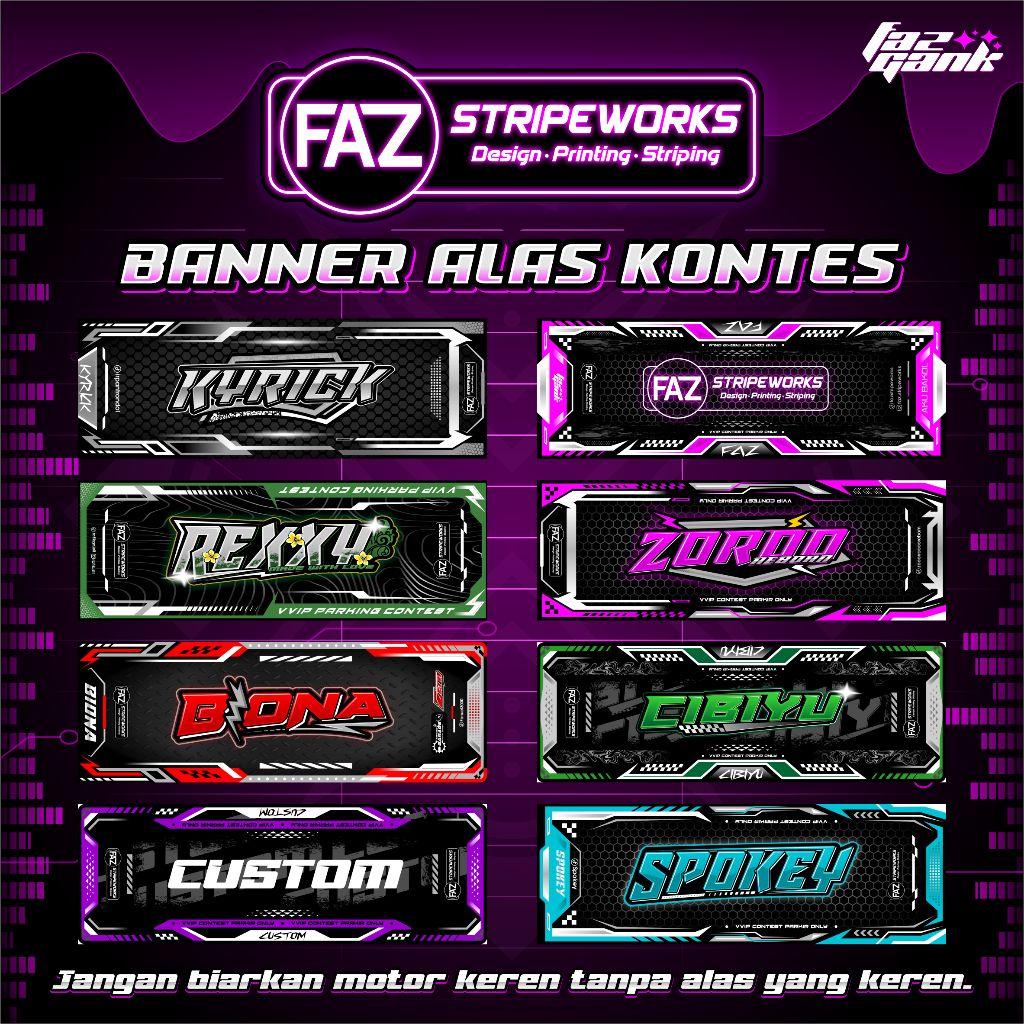 Banner Alas Kontes Custom. FAZ Arena Banner Custom