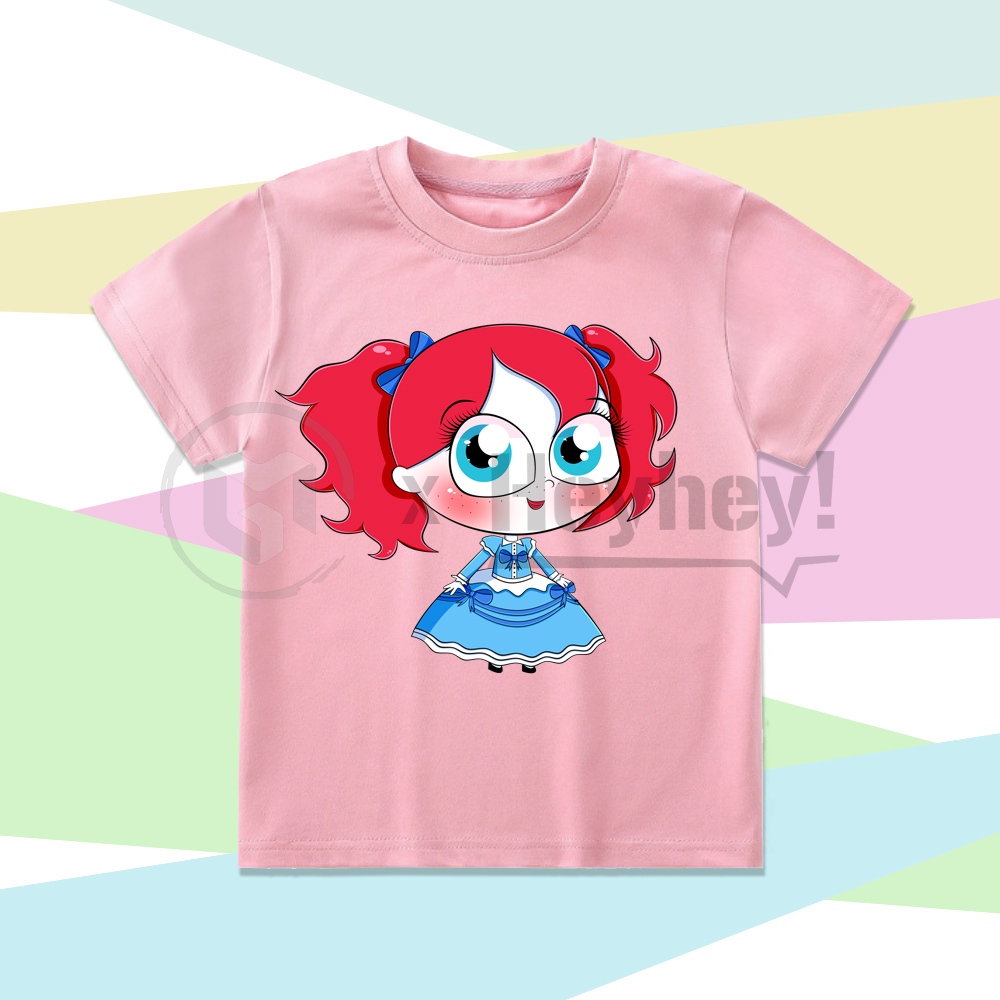 Baju anak kaos anak Motif Doll Poppy Playtime Lucu