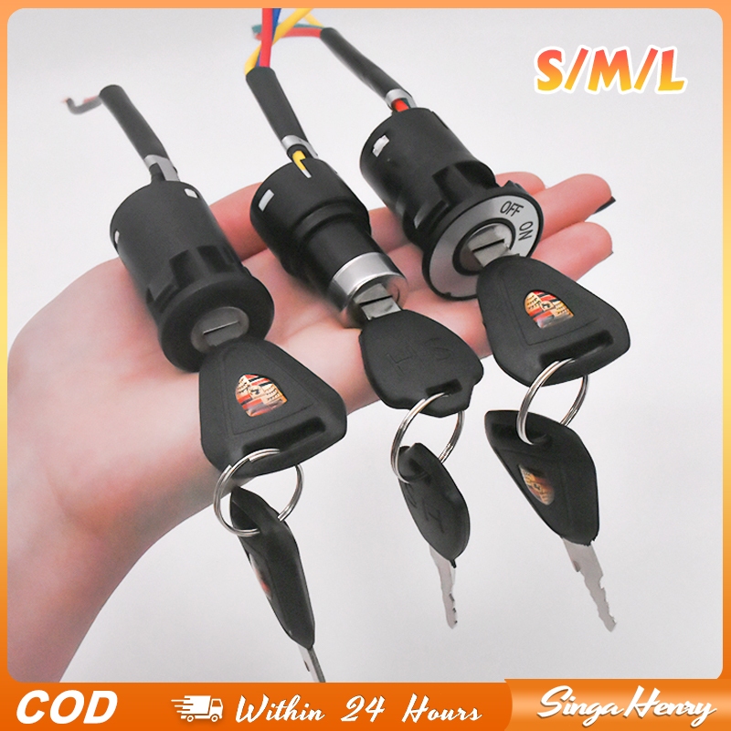 Kunci Kontak Sepeda Listrik 3 Line Small Medium Big 2 Kunci Untuk Aksesoris Sepeda Motor Listrik