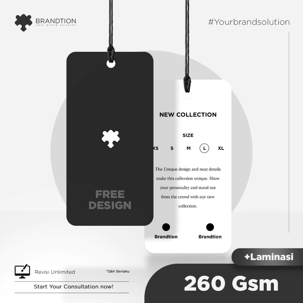 Hang Tag Custom Free Design | Tag Baju Label Custom | Hang Tag Baju | Tag Label Hampers /Hangtag Baj