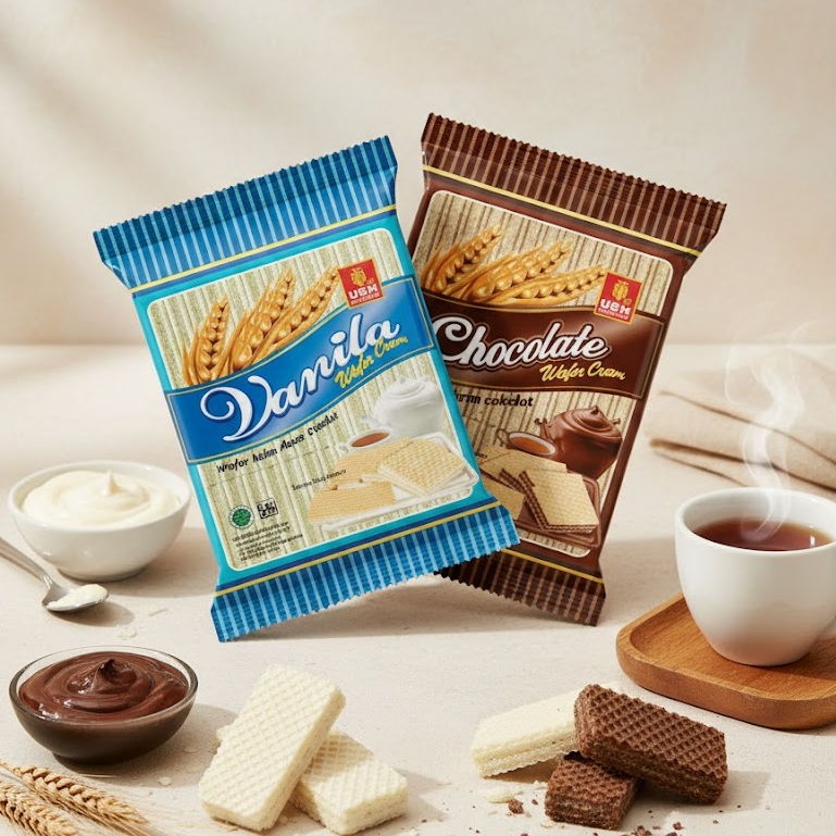 UBM WAFER VANILLA 230GR / UBM WAFER CHOCOLATE 230G / WAFER COKELAT / WAFER VANILA