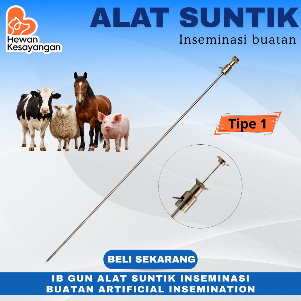 IB Gun Alat Inseminasi Buatan Kawin Suntik Sapi Kambing Kuda Kerbau - Tipe 1