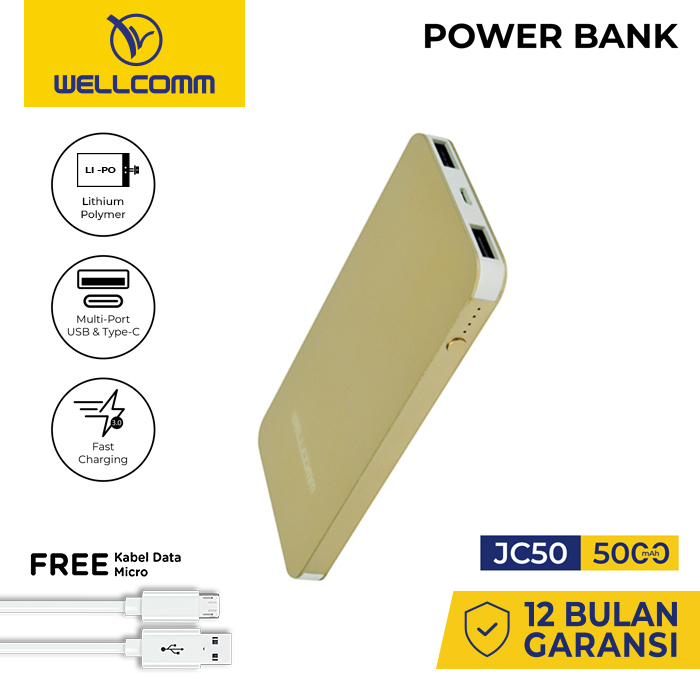 Power Bank Wellcomm Jc50 Alloy 5000mAh