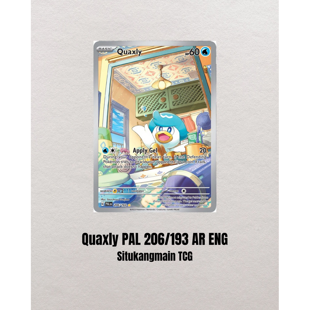 Pokemon Card Quaxly PAL 206/193 AR ENG English TCG Paldea Evolved Situkangmain