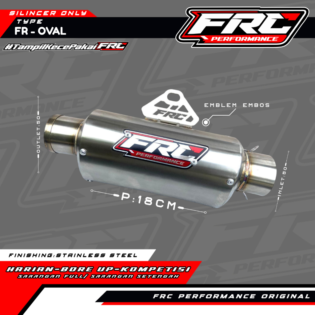 Silincer Knalpot Selenser Only / Silincer FRC Performance Type: FR OVAL - Original By FRC Performanc