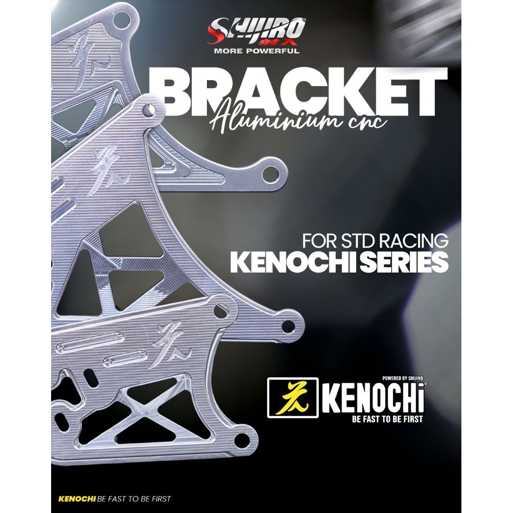 Breket Knalpot Kenochi Standar Racing Alumunium CNC For Mio Beat Scoopy Mio M3 Fazzio Filano