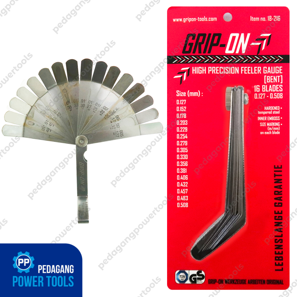 GRIP ON FULLER 16 BLADES BENGKOK KUNCI STEL KLEP FEELER GAUGE 18-216