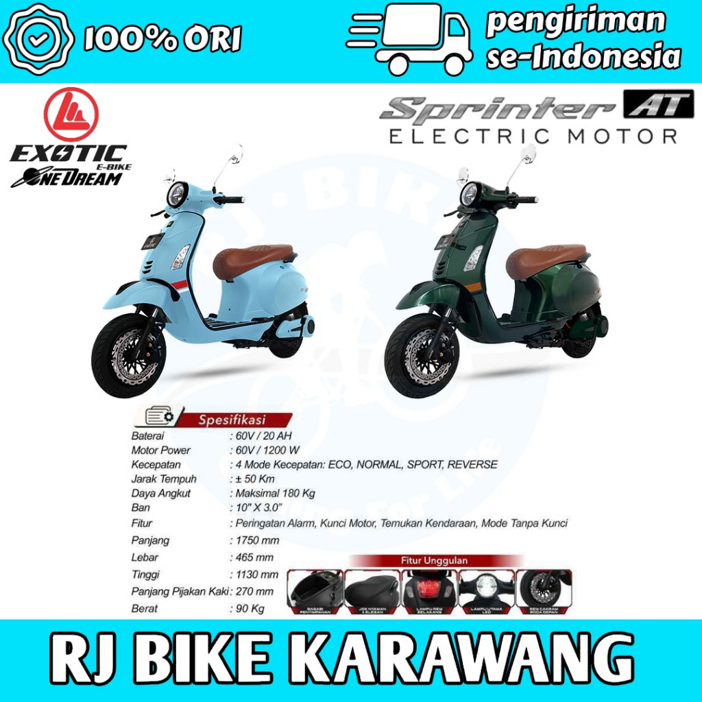 MOTOR LISTRIK EXOTIC SPRINTER AT NON SUBSIDI OFF THE ROAD