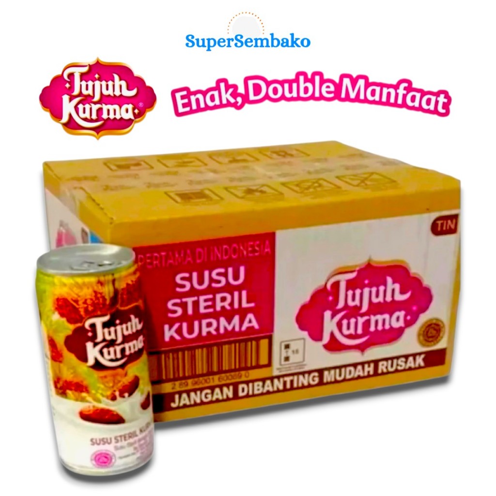 Susu Steril Tujuh Kurma 189ml 1 Dus Karton Krat Isi 12 Kaleng Pcs Grosir Murah Instant Depok