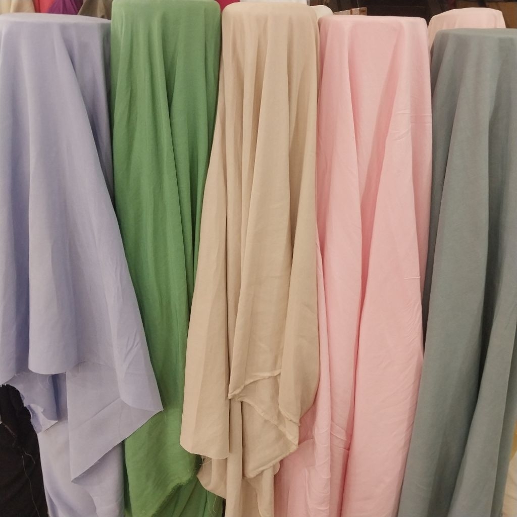Kain/bahan/katun linen rayon/polos/linen rayon(harga per 0,5 meter)