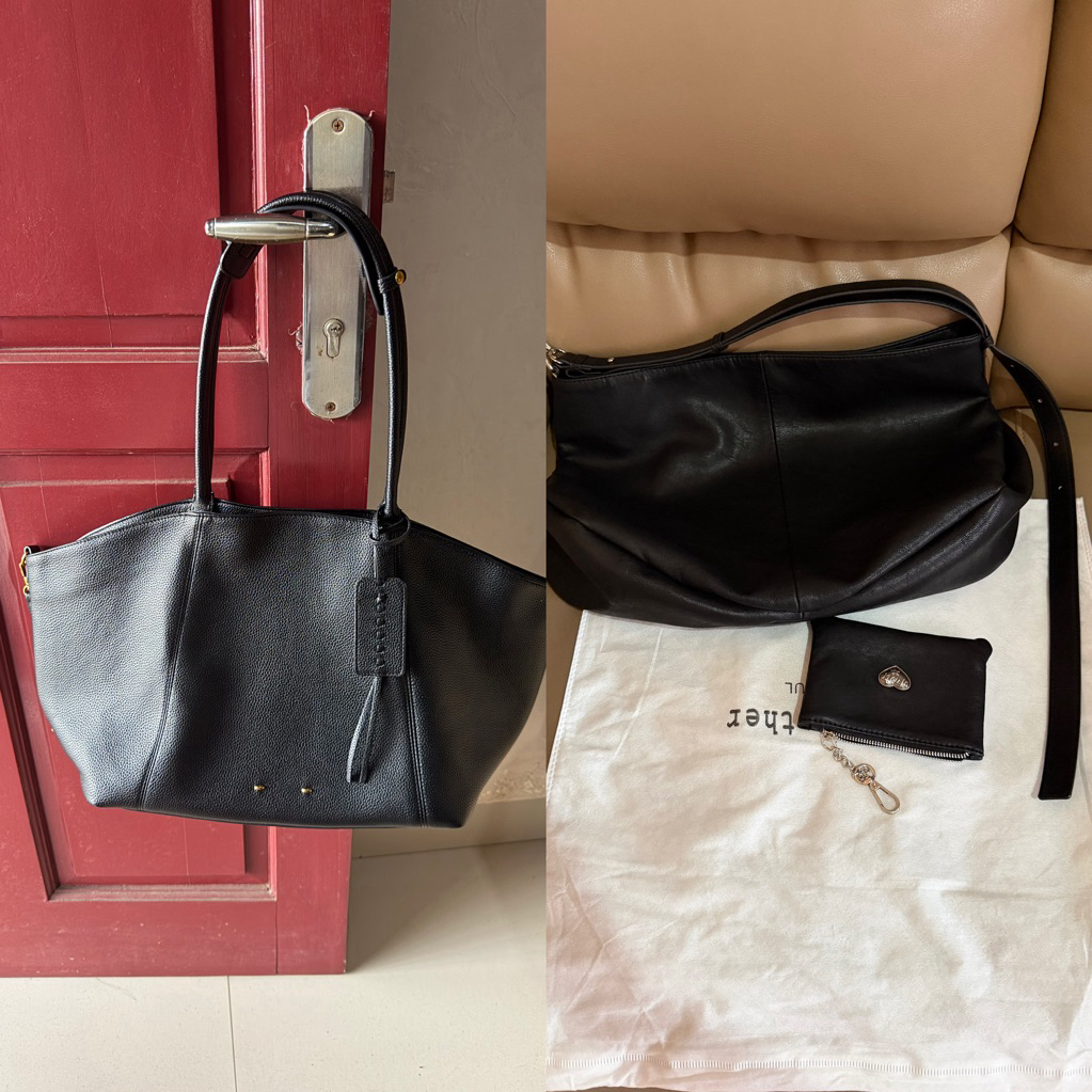 fabrique bucks and leather preloved bag