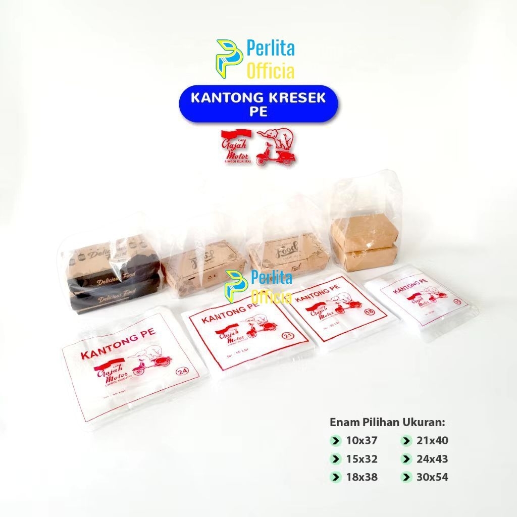 Kantong Kresek/Kantong Plastik PE Uk 24 isi 50 Lembar