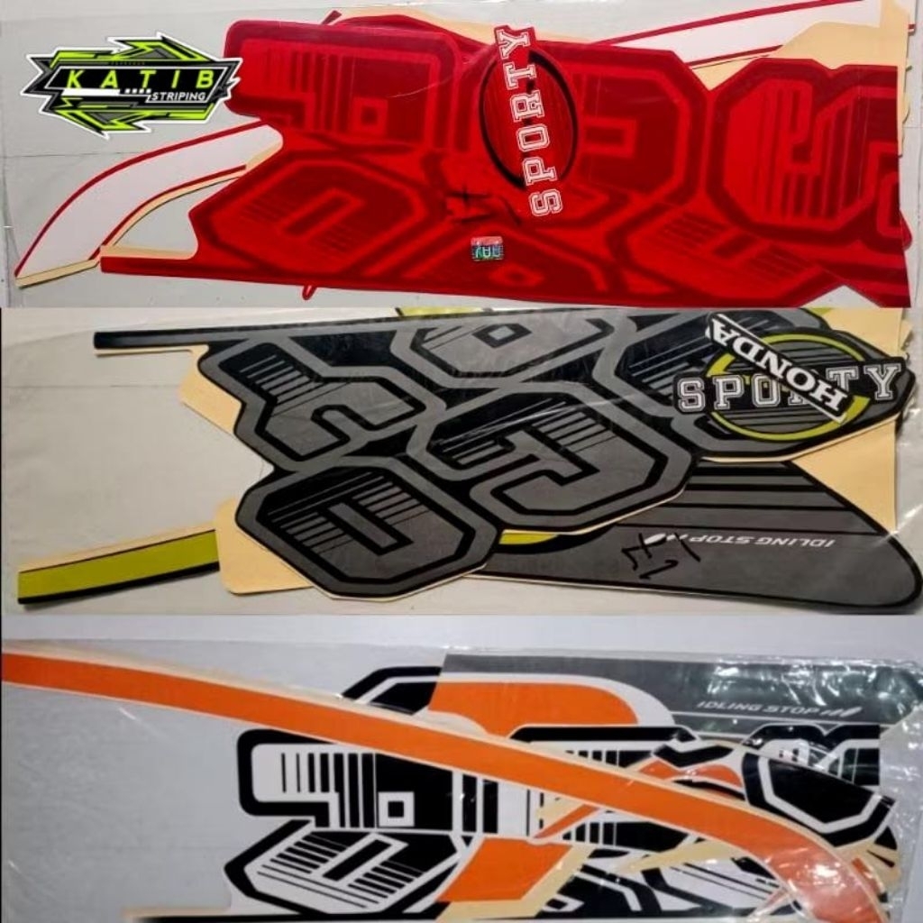 STRIPING SCOOPY SPORTY 2017 LENGKAP FULLSET ORIGINAL LOOK - STIKER SCOOPY SPORTY 2017 LENGKAP FULL B