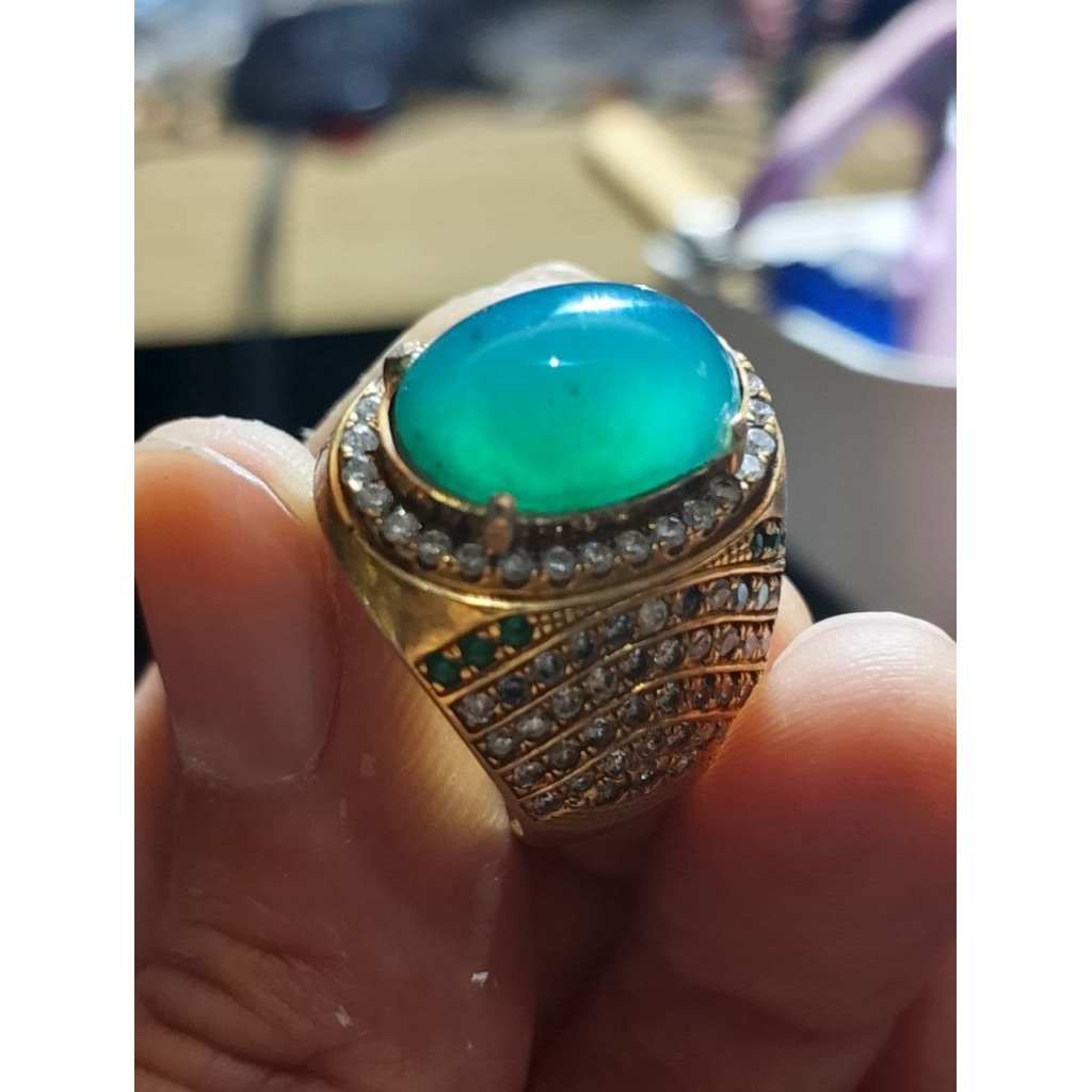 cincin bacan mewah giwang hq perak
