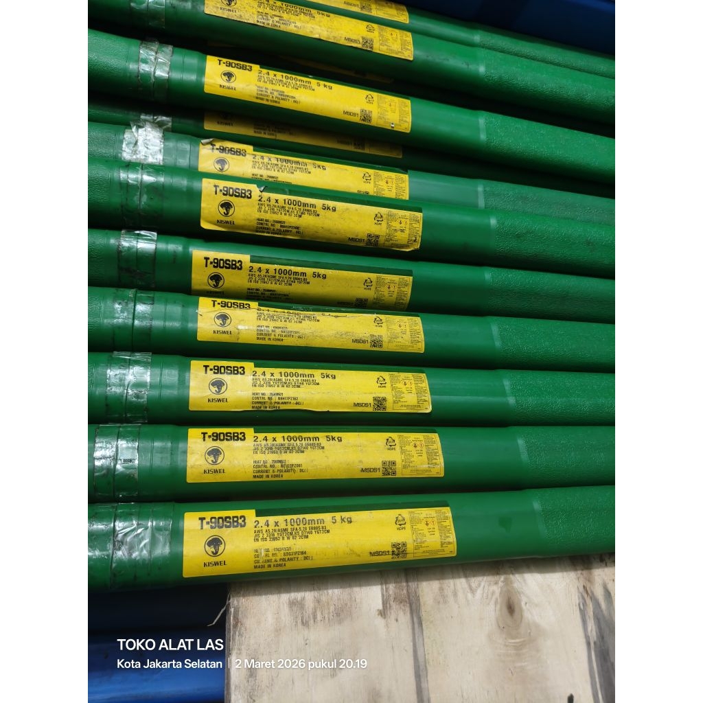 kawat las Argon besi er90s-b3 2,4mm 1kg