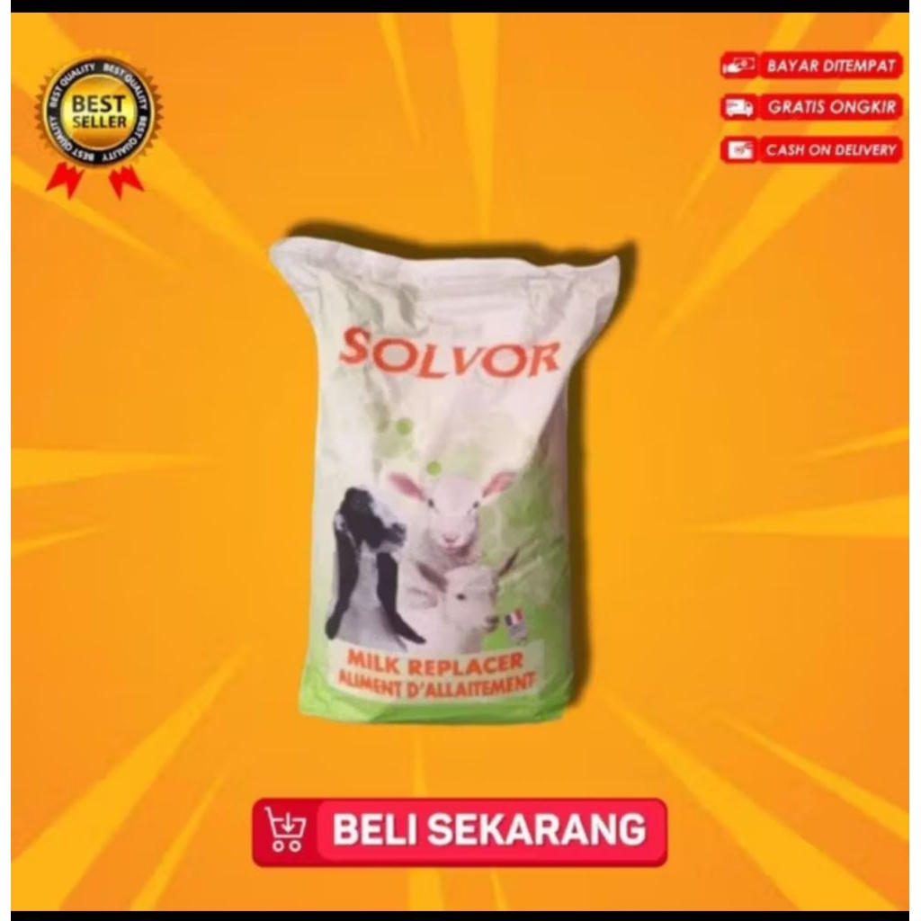 susu SOLVOR ORIGINAL anti mencret pengganti susu induk untuk anak kambing dan sapi