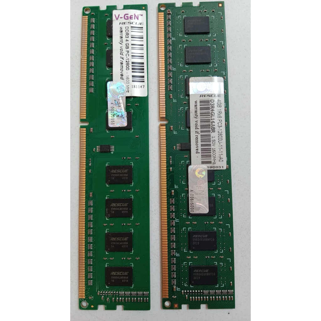 Ram VGen 4GB pc12800 DDR3 (second) lifetime warranty.