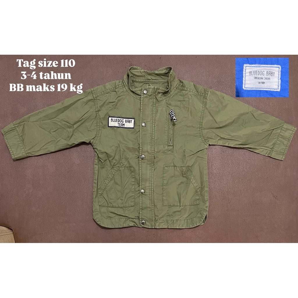 Outerwear BLUEDOG BABY Anak Laki-Laki Usia 3-4 Tahun / OOTD Kekinian Anak Cowok