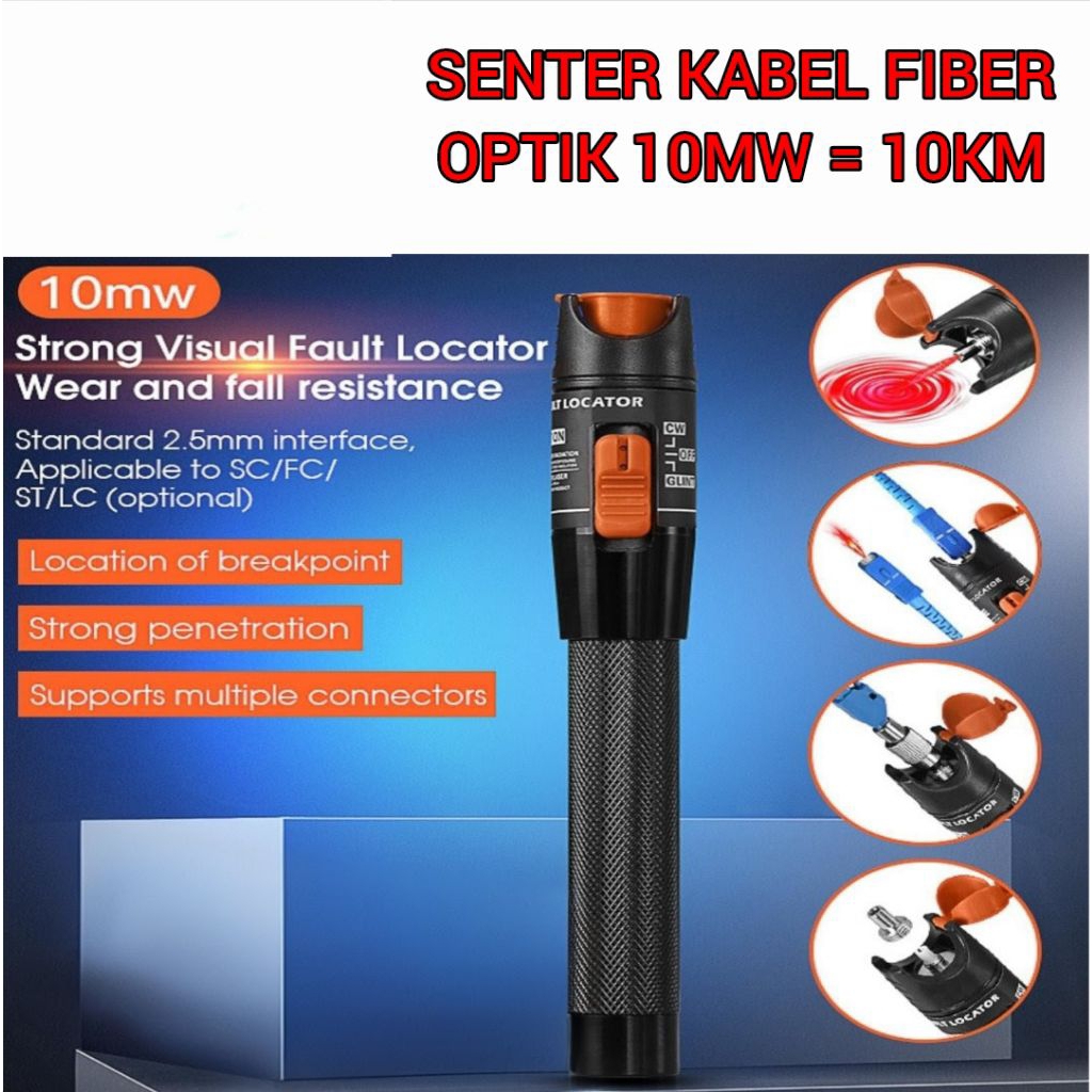 SENTER LASER KABEL FIBER OPTIK 10MW