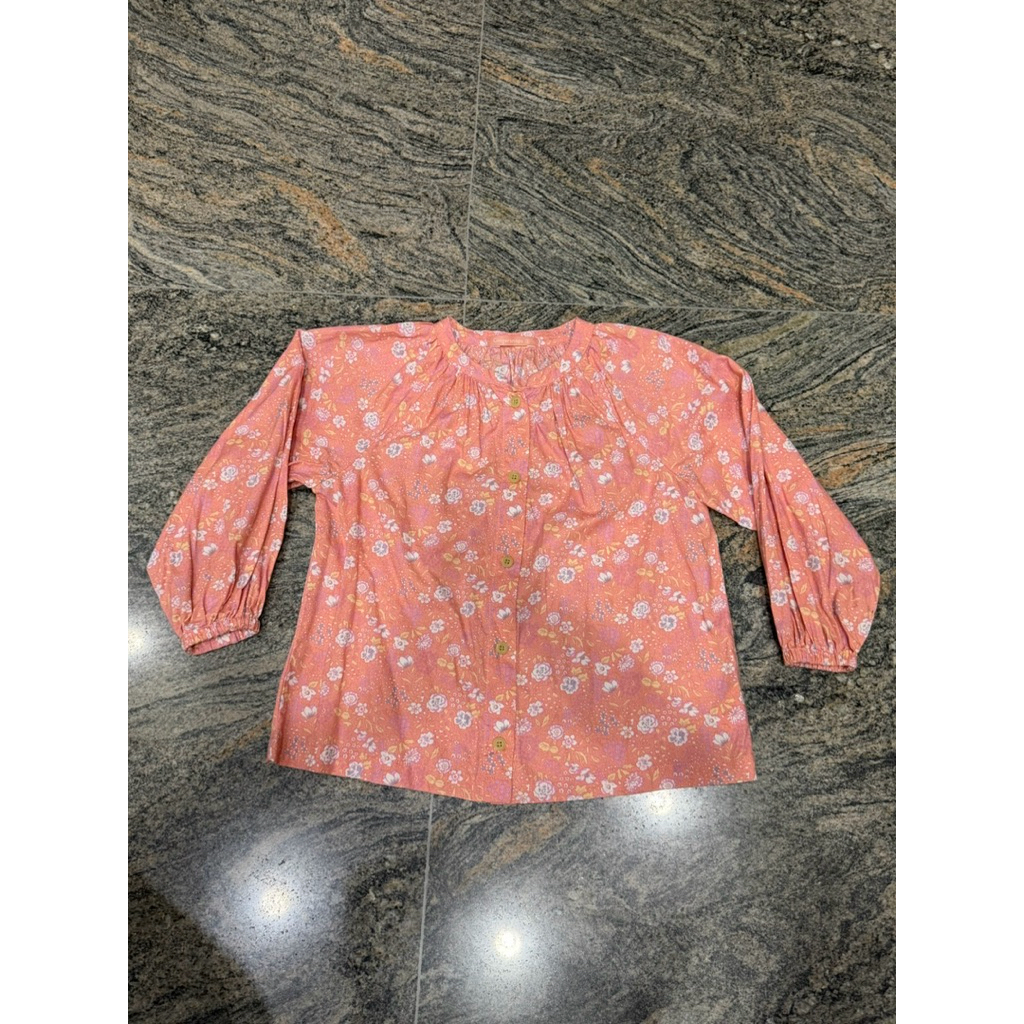 Gingersnaps Girls Floral Print Long Sleeve Blouse