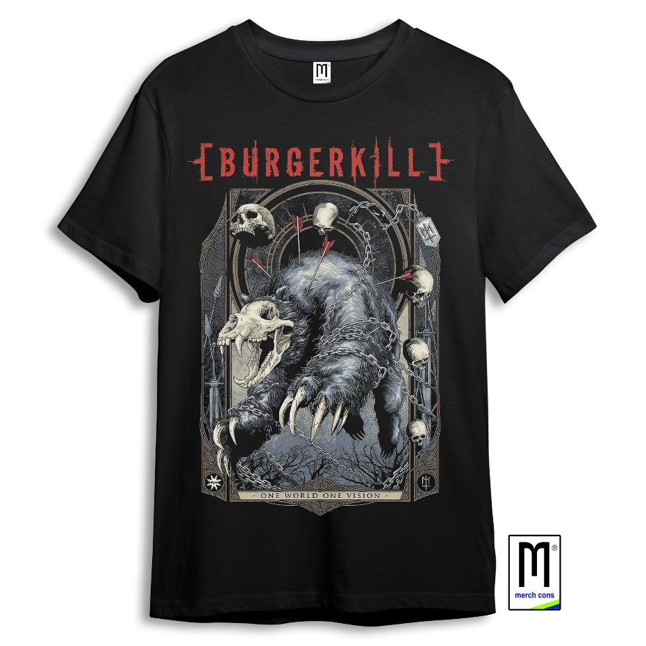 KAOS T-SHIRT BURGERKILL X MATERNAL UPRISING | TAG MERCHCONS | BOOTLEG | KAOS BAND | KAOS METAL | KAO