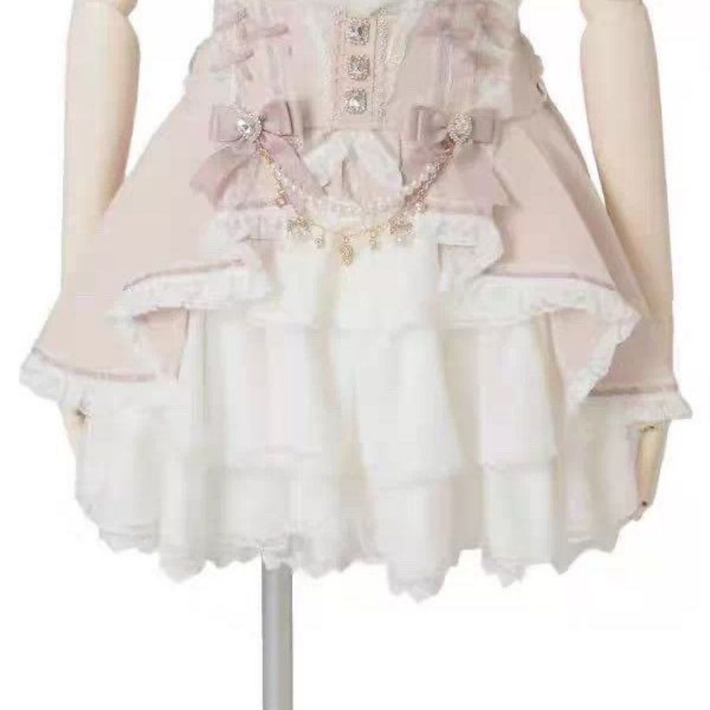 honeyL | Japanese-style liz*lisa dupes jirai kei ryousangata sweet and cute fitted lace cake skirt w