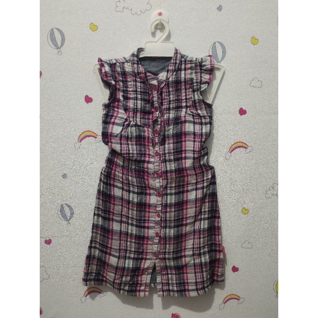 Dress/ Tunik katun kotak by Cool girl (Preloved)